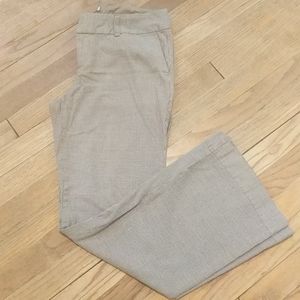 EUC Gap Stretch Brown Gold Gingham Trousers size 8